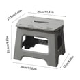 thumbnail image 3 of Folding Step Stool Plastic Heavy Duty Portable Non-Slip Stool for Kids Adults | Collapsible Step Stool with Handle for Home Kitchen Camping Outdoor Use | Compact Storage Support for High Shelves, 3 of 6