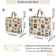 thumbnail image 2 of FORMRS Womens Corduroy Tote Bag Crossbody Shoulder Handbag with Pocket, Beige Playful Stamp, 2 of 7