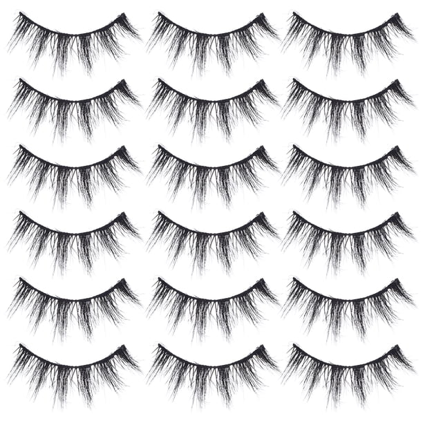 20 pares de pestañas postizas, pestañas artificiales, maquillaje, tiras de pestañas, pestañas postizas, maquillaje, pestañas postizas