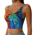 thumbnail image 2 of Daiia Colorful Parrot Jungle Dream Printed Women's Sports Bra, Breathable Activewear Bra with U-Back Design and Removable Pads, Comfortable and Supportive for Yoga, Workout-X-Large, 2 of 8
