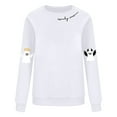 thumbnail image 3 of Halloween Sweatshirts for Women 2025 Long Sleeve Crewneck Cute Boo Ghost Graphic Sweatshirt Pullover Tops, 3 of 6