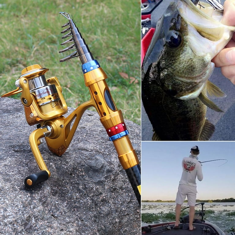 Sougayilang Fishing Rod and Reel Combos Telescopic Spinning Pole