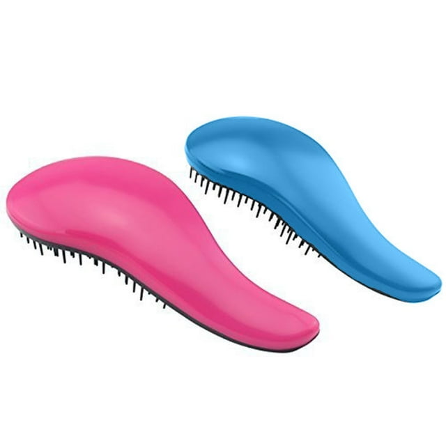 Juego de 2 cepillos para desenredar el cabello, peine eficaz para desenredar el cabello humano para mujeres, niñas, hombres y niños: utilícelo en cabello fino, grueso, rizado, liso, húmedo y seco Ormromra HMHZ387