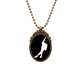 thumbnail image 1 of Black Sport patinaje silueta Collar Colgante Vintage de bronce antiguo de joyeria de lujo de regalo Unbranded M, 1 of 3