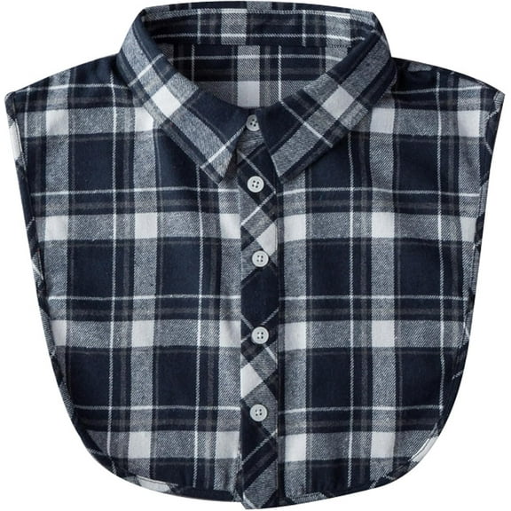YooGuoGuo Tartan Fake Collar Detachable Lapel False Collar for Women Girls Outfits