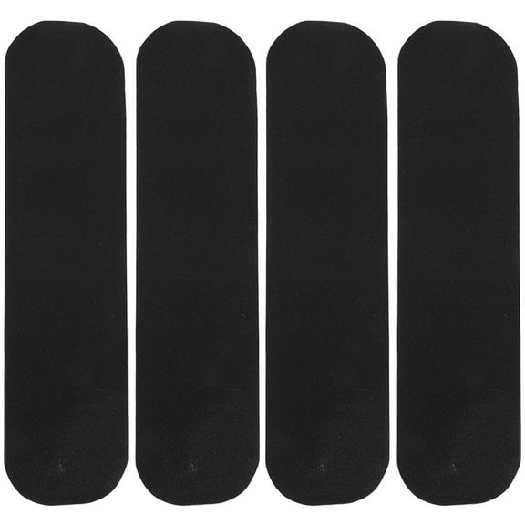 BESTYASH 4pcs Anti-wear Skateboard Supplies Black Sandpaper for High Toughness