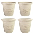 thumbnail image 2 of Sunnydaze Arabella 19.5" x 19.5" x 17.5" Round Antique White Polyresin Outdoor Planter Pot - 4-Pack, 2 of 19