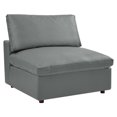 thumbnail image 1 of Modway Commix Down Filled Overstuffed Vegan Leather Armless Chair in Gray, 1 of 8