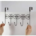 thumbnail image 3 of Over the Door Hook, Trianu Over Door Towel Rack, Over Door Coat Rack, Towel Hanger with 5 Hooks for Clothes ,Belt, Hat, Behind Back of Bathroom, White, 3 of 7