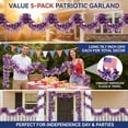 thumbnail image 4 of Tumao 33FT 4th of July Patriotic Decor Tinsel Garland Decorations, Red White and Blue USA Flag Garlands for Indoor Outdoor Party Celebration Holiday Independence Day Memorial Day Decor, 4 of 9
