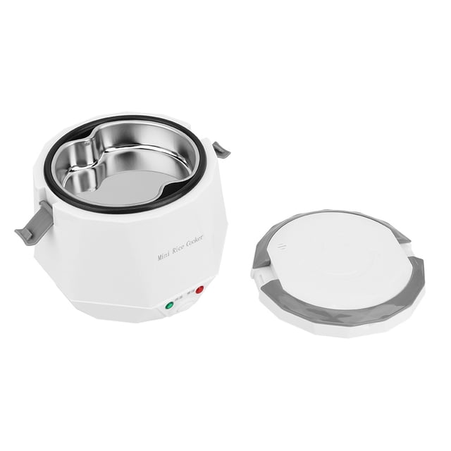 Car Rice Pot, Sealing White 1.6L Rice Cooker, Camping for Driving Traveling Picnic