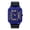 Gun Blue, variant on Men’s 40mm Iced Out Square Watch – Luxury Quartz Timepiece with Black Leather Band, Fully Paved Dial, Bold Hip Hop Fashion Accessory, Gift for Him - Rose Black