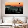 thumbnail image 2 of Elephant Stock Misty Mountain Eagles Wall Art - Horizontal Canvas Wall Art - Living Room Wall Decor - Nature Canvas - Orange And Black Decor - 51" x 34", 2 of 8