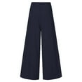 thumbnail image 5 of Baqcunre Wide Leg Pants Woman,Womens Wide Leg High Waist Comfy Pockets Relaxed Trousers,Women'S Pants,Pants For Women,Womens Fashion,Womens Clothes,Navy,S, 5 of 5
