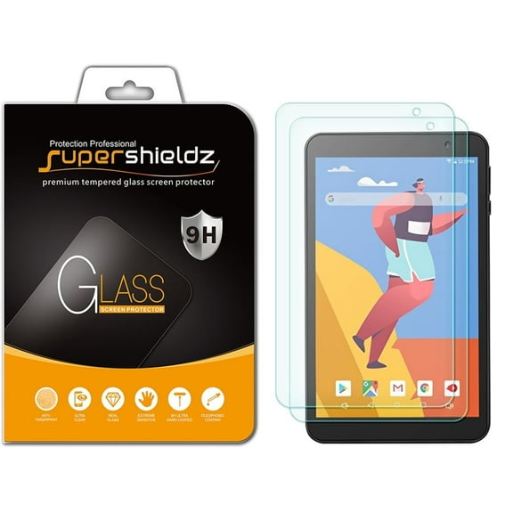 [2-Pack] Supershieldz for Dragon Touch NotePad Y80/ Y80 Kids Tablet (8 inch) Tempered Glass Screen Protector, Anti-Scratch, Anti-Fingerprint, Bubble Free