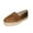 Brown, variant on Fesfesfes Canvas Shoes for Women Low Cut Sleeve Solid Color Flat Heel Round Toe Straw Flat Canvas Shoes 41(8.5)
