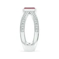 thumbnail image 3 of ANGARA Natural Emerald-Cut Ruby Criss Cross Solitaire Ring in 14K White Gold for Women (Size-6x4mm) | July Birthstone Jewelry for Her | Natural Ruby Rings, 3 of 10