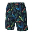 thumbnail image 2 of Yiaed Dinosaur Print Men's Swim Trunks with Lining Quick Dry Sports Shorts Beach Shorts Boardshorts-, 2 of 5