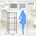 thumbnail image 7 of XF XINFENG 4 Tier Wire Shelving 600 lbs Capacity Metal Shelf NSF Adjustable Storage Rack Organizer for Garage, Pantry, Kitchen(Black, 44" H x 18" W x 12" D), 7 of 7