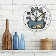thumbnail image 3 of Yayeee 10" Wall Clock Battery Operated Quartz Round Silent Non-Ticking Home Decor,Blue Cute Cat, 3 of 6