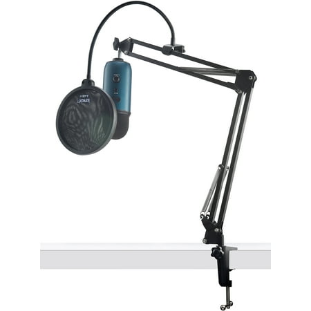 Blue Microphones Yeti Teal USB Microphone with Knox Studio Arm and Pop