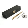 thumbnail image 1 of 1:6 Mini Dollhouse Flute Copper Miniature Simulated Musical Instrument Model Toy GoldGold 11cm, 1 of 5