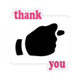 thumbnail image 1 of Provoke Gesture Outline Pattern Thank You Stickers Quote Grateful, 1 of 3