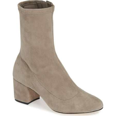 

Schutz Lupe Suede Block Heel Ankle Booties Edgy City Heel Boots Mouse (6)