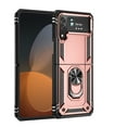 thumbnail image 2 of Compatible with Samsung Galaxy Z Flip 4 Case,with 360 Ring Holder Kickstand Card case,Armor Military Grade Protection Hybrid Silicone TPU PC Rugged Case,Magnetic with Car Mount Phone Cover,Rosegold, 2 of 9