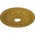 thumbnail image 3 of Ekena Millwork 18"OD x 3 1/2"ID x 1 3/8"P Warsaw Ceiling Medallion (Fits Canopies up to 3 1/2"), Hand-Painted Pharaohs Gold, 3 of 6