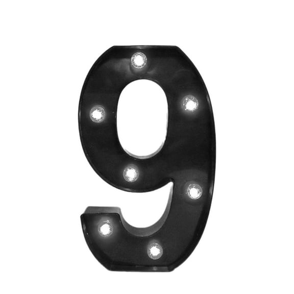 Fancyes LED Number Light 9 Night Light, Light up Number Sign, Marquee Number Light Sign for Cafe Anniversary Engagement Home Backdrop