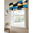 thumbnail image 6 of Curtain Valance for Windows,Blue Yellow Color Block Kitchen Valances Rod Pocket Short Curtains,Abstract Geometric Collage Art Window Treatment Panel for Bedroom Bathroom 54"x18", 6 of 7