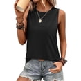 thumbnail image 3 of YATELLE Womens Tank Tops Eyelet Loose Casual Summer Tops Crew Neck Basic Sleeveless Shirts Trendy 2025, 3 of 6
