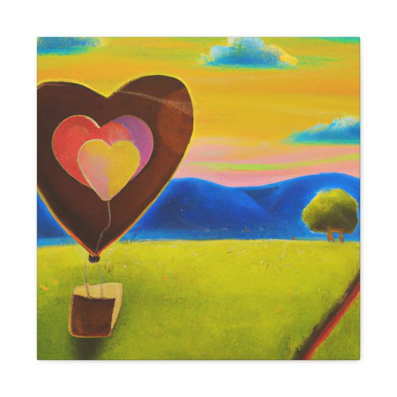 Heart Balloons Await - Canvas