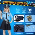 thumbnail image 3 of Disfraz de policía Luucio Police Officer para niñas de 3 a 12 años, 3 of 8