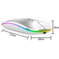 thumbnail image 2 of Rechargeable Bluetooth Mouse 5.1+2.4G Wireless Slim/Silent-White, 2 of 5