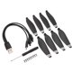 thumbnail image 5 of Hélices Para Drones, Hélices De Repuesto Para Drones, Plástico Silencioso De 2,8 Pulgadas Con Tornillos, Cable De Carga 3 En 1 Para E88, 5 of 7