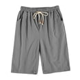 thumbnail image 6 of Mens Shorts Summer Casual Elastic Waist Wide Straight Leg Relaxed Fit Lightweight Shorts with Pockets, 6 of 8