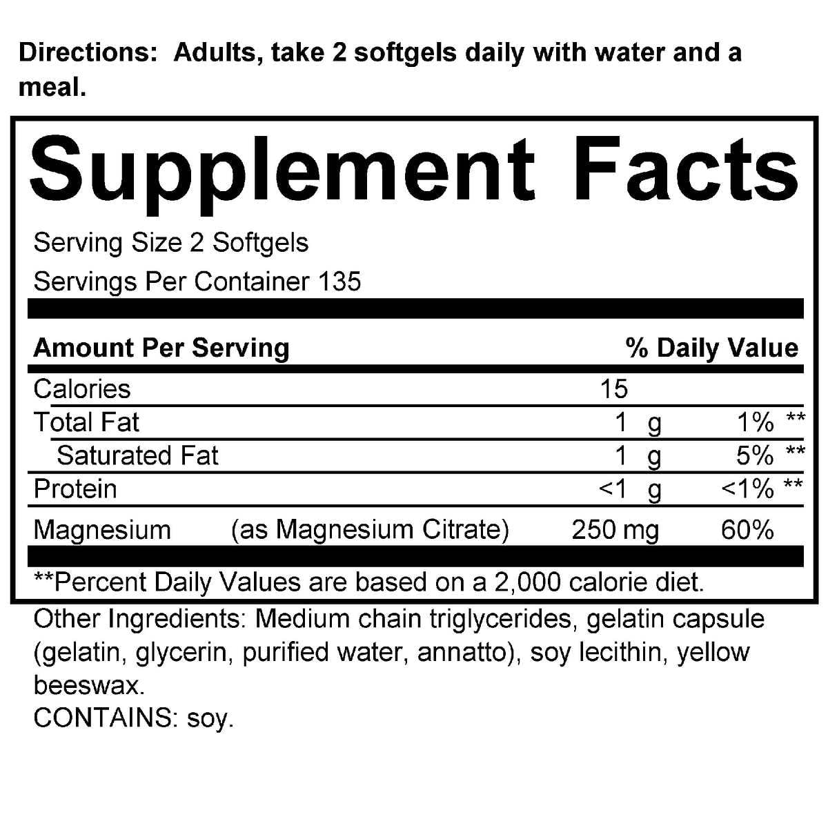 Kirkland Signature Magnesium Citrate 250mg Softgels (270 Count)