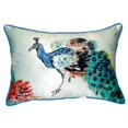 thumbnail image 3 of Betsy's Peacock Small Indoor/Outdoor Pillow 11x14, 3 of 3