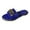 Blue, variant on JeashCHAT Slip On Slide Sandals for Women Women's Flat Shoes Ladies Beach Sandals Summer Non-Slip Causal Slippers (Beige)