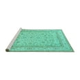 thumbnail image 2 of Ahgly Company Machine Washable Indoor Rectangle Persian Turquoise Blue Traditional Area Rugs, 2' x 5', 2 of 4
