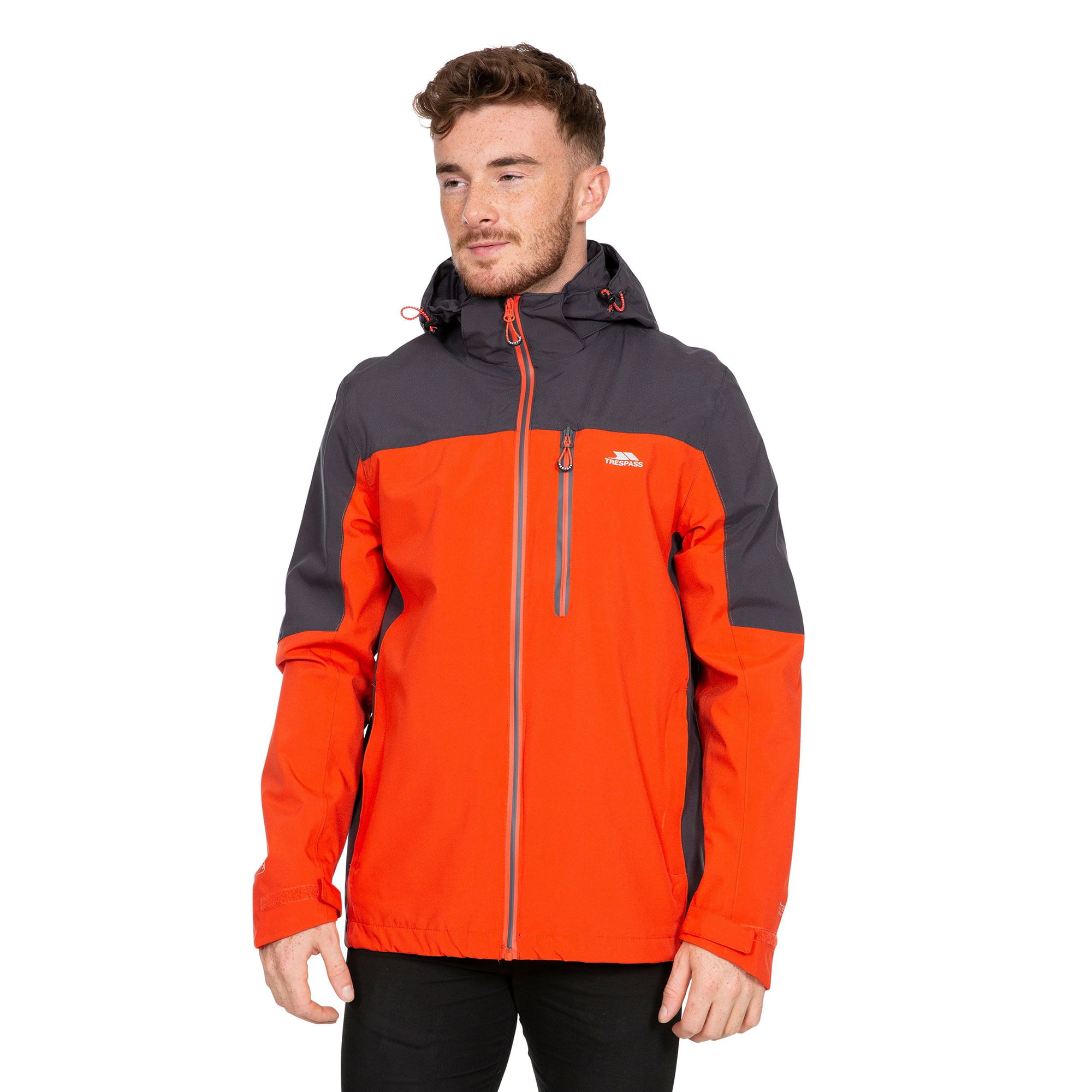 Trespass Mens Wooster Detachable Hood Zip Waterproof Jacket Coat 