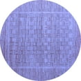 thumbnail image 1 of Ahgly Company Machine Washable Indoor Round Abstract Blue Modern Area Rugs, 5' Round, 1 of 4