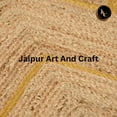 thumbnail image 5 of Jaipur Art And Craft Bohemian Rectangle Scallop Yellow Jute Area Rug Indoor Carpet (10x13 Sq ft), 5 of 7