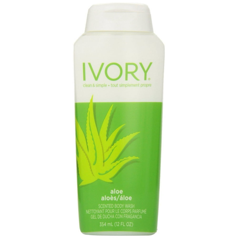 6 PACKS Ivory Body Wash Simply Aloe 12 Fl. Oz.