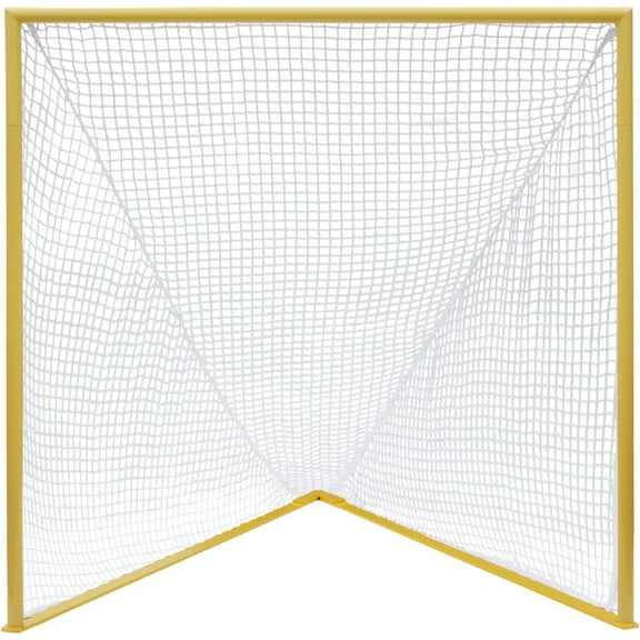 Champion Sports Collegiate Lacrosse Goal: 6x6 Feet Professional Mens & Womens Goal, Yellow - Net Sold Separately