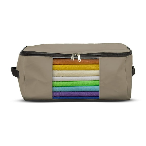 COVERS&ALL Storage Bags, Made of 12 Oz Waterproof, UV-Resistant & Tear-Proof Cover Max Fabric, Multipurpose, for Indoors/Outdoors (18" L x 13" W x 8" H Inches, Beige, Pack of 10)
