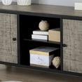 thumbnail image 4 of Ronda 6-Shelf Wood 60" TV Stand, Gray, 4 of 7