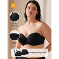 thumbnail image 4 of Wingslove Women's Strapless Push Up Bra Plus Size Full Figure Underwire Multiway Contour Bra,Black 42DDD, 4 of 10